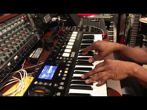Checking out some sounds using the Akai Advance 49
