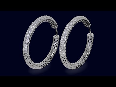White Gold Earrings with Diamonds