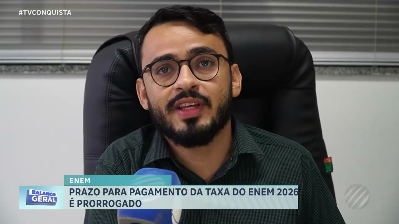 Enem 2026: prazo para pagamento da taxa de inscrição termina nesta segunda-feira