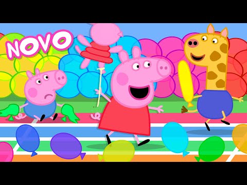 Capa de Peppa Pig Português Brasil | A Grande Corrida de Balões | NOVO Contos da Peppa Pig