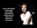Justin Bieber - All Bad [Lyrics on Screen] 