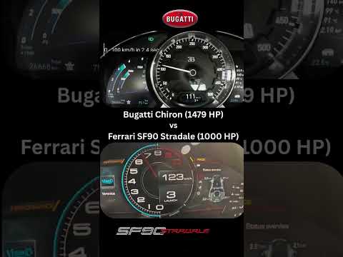 Bugatti Chiron vs Ferrari SF90 Stradale #streetracing #italiancars #germancars #autobahn #supercars