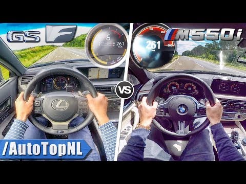 LEXUS GS F vs BMW M550i | 0-250km/h TOP SPEED on AUTOBAHN (No Speed Limit) SOUND by AutoTopNL
