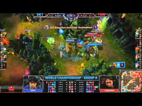 LOL WCS 2013 Day3 SKT T1 vs TSM Highlight