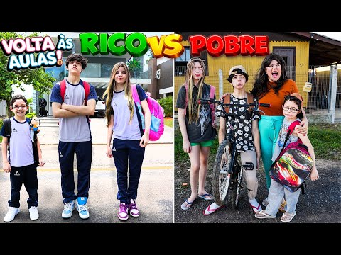 RICO VS POBRE – PRIMEIRO DIA DE AULA! 😱
