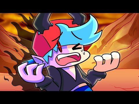 BOYFRIEND TURNS INTO A DEMON PRINCE?! Friday Night Funkin' Logic | Cartoon Animation