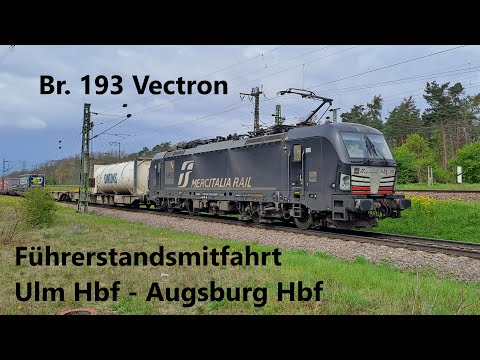 Lokomotion Führerstandsmitfahrt von Ulm Hbf nach Augsburg Hbf im ICE Tempo, Vectron Baureihe 193