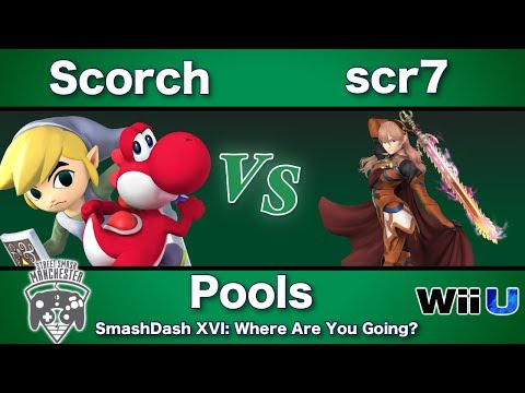 SmashDash XVI - Scorch (Yoshi, Toon Link) Vs. scr7 (Corrin) - Pools