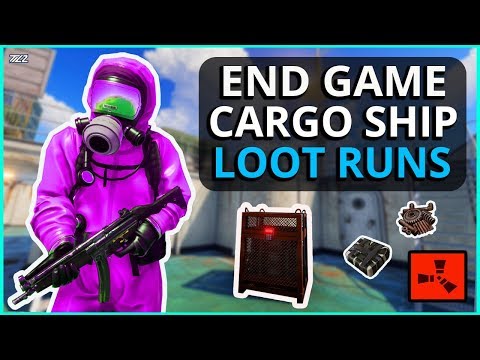 LUCKY RUST CARGO SHIP LOOT RUN FOR THE BEST END GAME LOOT!! - RUST (Part 5)
