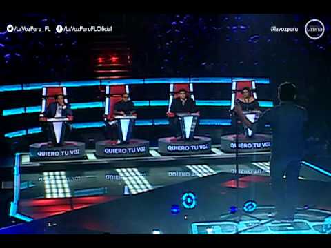 Allen Changra spins the 4 coaches of The Voice Peru and chooses Kalimba
