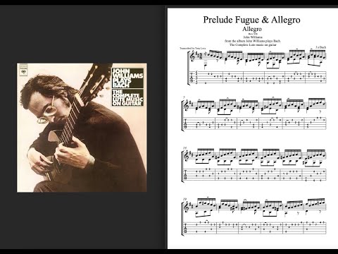 Prelude Fugue & Allegro (Allegro) Bwv 998 J s Bach - John Williams (Transcription)