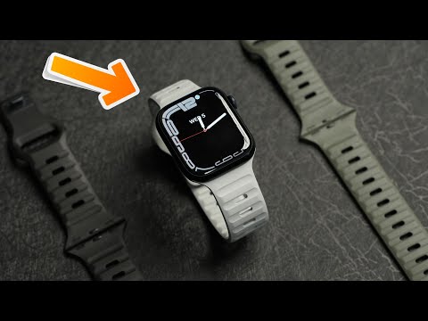 NOMAD Apple Watch Sport Band Rocky Point Carbon Black - 46/49mm Rugged Apple Watch Band with Natural Titanium Hardware Adventurous for Men and Women video review thumbnail