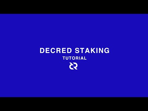 Decred Staking Tutorial - [2021 Updated]