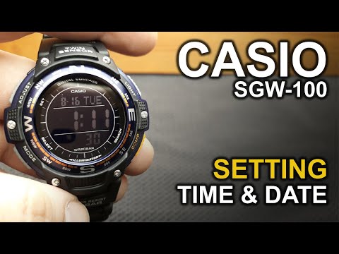Casio SGW-100 - Setting Time and Date Tutorial
