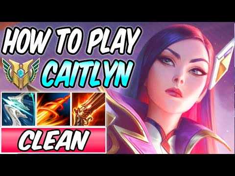HOW TO PLAY CAITLYN ADC GUIDE SEASON 12 | Best Build & Runes | Diamond Commentary -League of Legends