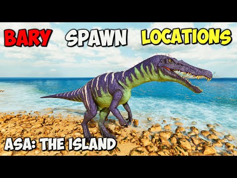 ASA: BEST Baryonyx Spawn LOCATIONS | ARK Survival Ascended The Island