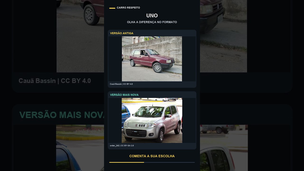 Gol, Uno e Palio: você prefere os antigos ou os mais novos? 🚗