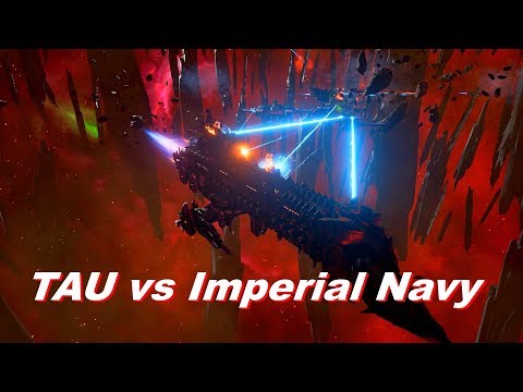 TAU vs Imperial Navy! Rank 48, Heroic Difficulty, 1500 Points - Battlefleet Gothic Armada