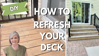 How to Refresh & Stain a Cedar Deck | DIY Tutorial | Budget-Friendly Upgrade
