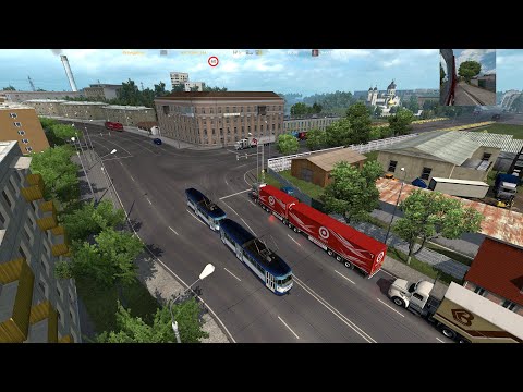 ETS2 1.38 New! RusMap 2.2.1 | Vitebsk city redesign, rebuilt border post in Vitebsk region | 1440p