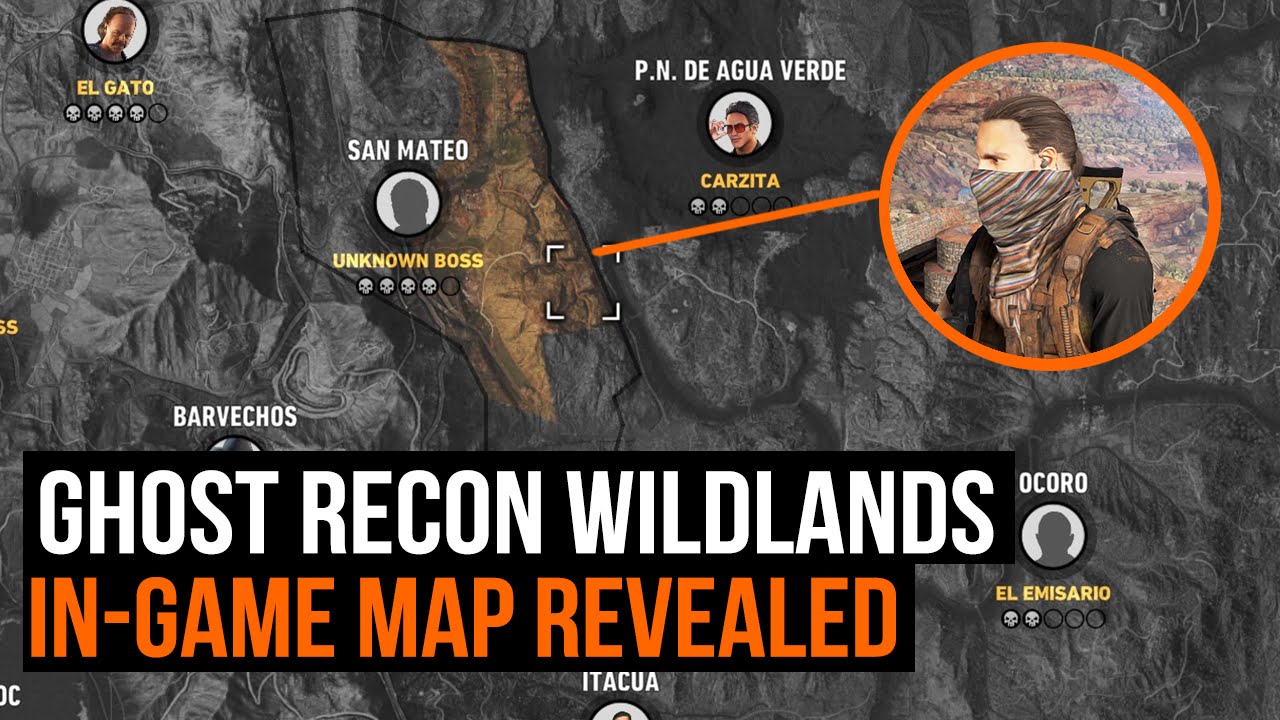 Ghost Recon Wildlands - How big is the map? In-game map revealed - YouTube