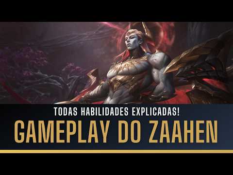 Full gameplay of Zaahen, the new League of Legends champion! And all his abilities explained!