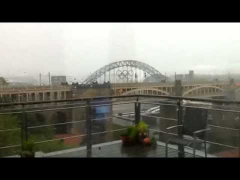 Tyne Bridge Struck By Lightning - 28/6/2012