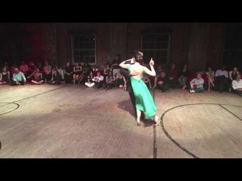  Inés Muzzopappa  and  Marcelo "El Chino" Gutierrez  are  dancing  at  Philadelphia International Tango Festival  in  2016
