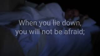 When you lie down, your sleep will be sweet - Daily Bible Verse - Proverbs 3 24