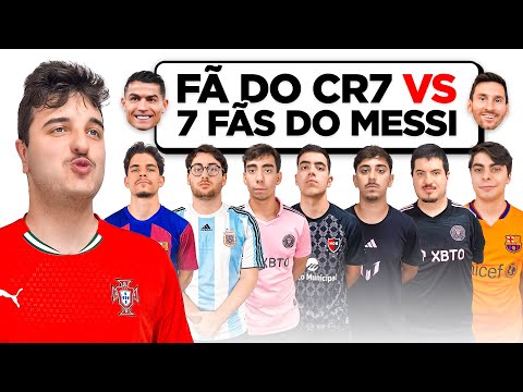 1 CRISTIANO RONALDO FAN vs 7 MESSI FANS! WHO IS THE REAL GOAT?