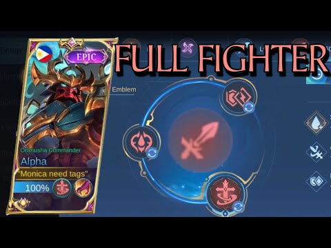 Alpha Full Fighter Emblem and Sustain Build = UNKILLABLE!
