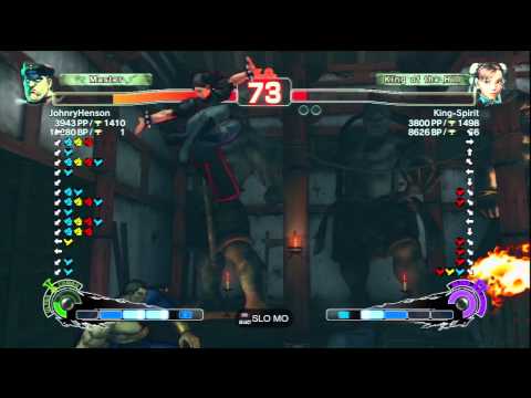 JohnryHenson (M.Bison) Vs King-Spirit (Chun Li) SSF4 AE Ranked Matches - PSN