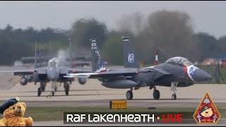 LIVE US AIR FORCE F-15 & F-35 ACTION 48TH FIGHTER WING • RAF LAKENHEATH 03.05.24