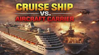 Cruise Ship vs Aircraft Carrier– How Giant Ships Are Built #aircraft #viral #ai #cruiseship #vs #fyp