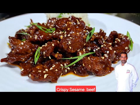 Crispy Sesame Beef | Crispy Fried Sesame Beef Recipe | Restaurant style Fry Beef