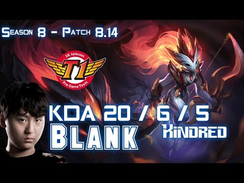 SKT T1 Blank KINDRED vs GRAVES Jungle - Patch 8.14 KR Ranked