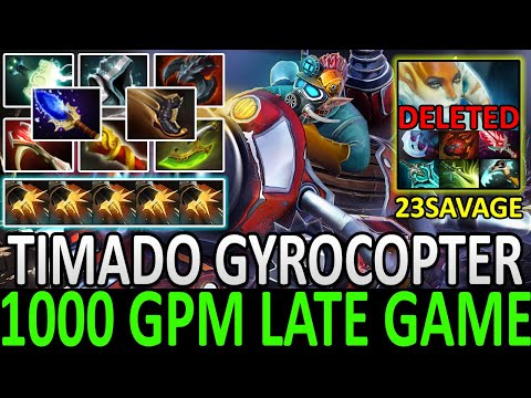 TIMADO [Gyrocopter] | 1000 GPM Late Game | vs 23Savage Naga Carry | Dota2 | Pro Gameplay | Highlight