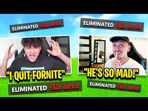 I Stream Sniped FaZe Jarvis until he RAGE QUIT FORTNITE