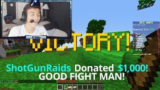 Donating $1,000 to Minecraft Streamers IF they beat me in Bedwars