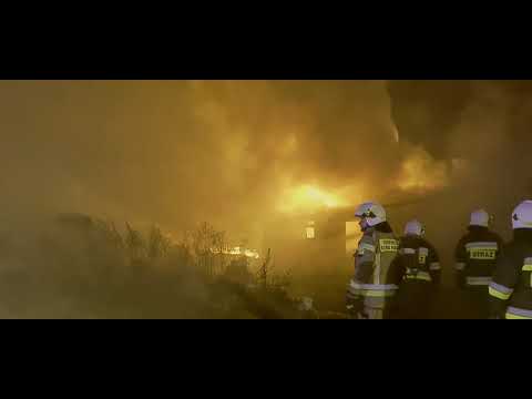 Pożar stolarni w Ścinawie Polskiej