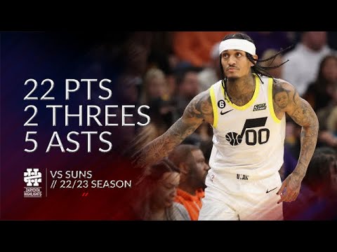Jordan Clarkson 22 pts 2 threes 5 asts vs Suns 22/23 season