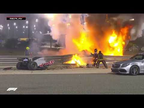 F1 2020 Romain Grosjean Balesete (Magyar kommentátor)
