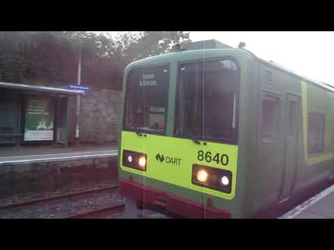 Irish Rail 8520 class dart train arrives Glenageary, Co Dublin