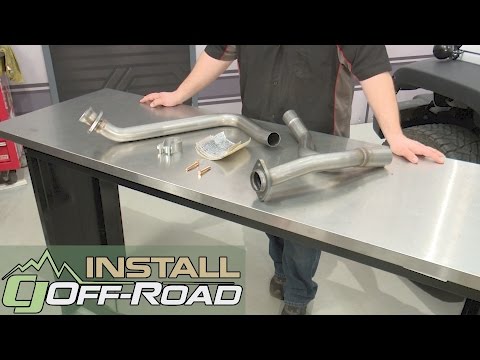 Jeep Wrangler aFe Y-Pipe Twisted Steel 2" To 2-1/2" SS 3.6L Auto 4D 2012-2018 Installation