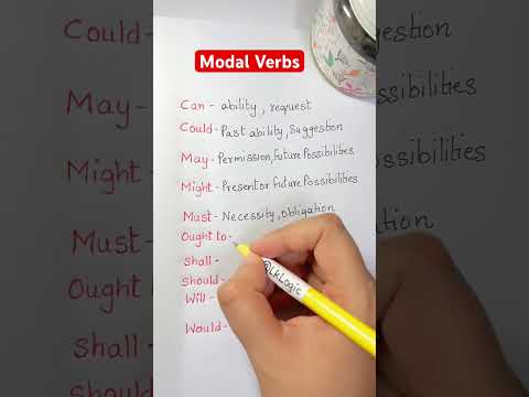 Modal Verbs with their different meanings