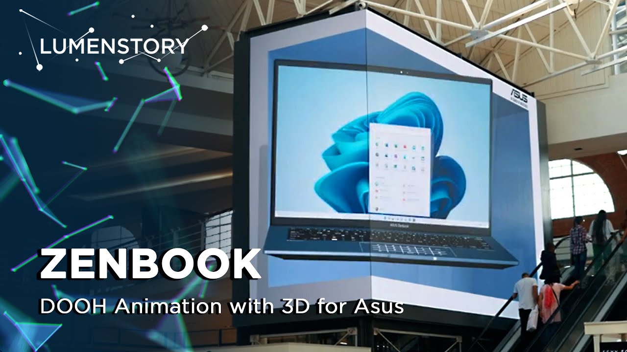 ZenBook | 3D Billboard Advertising video for Asus company | lumenstory