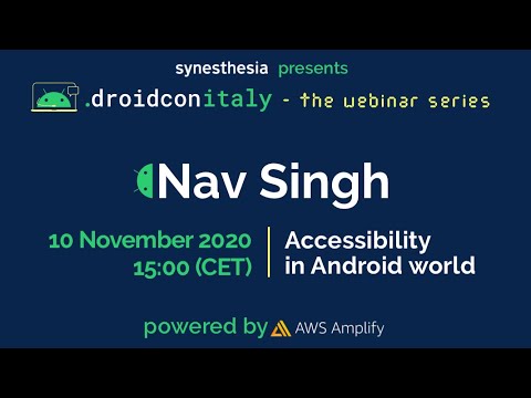 droidcon Italy webinar - Accessibility in Android world