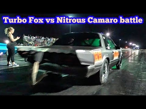 Miles Twin Turbo Fox vs JD Campbell Nitrous Camaro at Doomsday No Prep