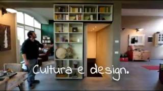 Libreria-Porta scorrevole che nasconde scale - Sliding library door