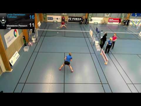 Senior SM Badminton 2017 - Sextondelsfinal DS - Madeleine Persson vs Linda Danielsson